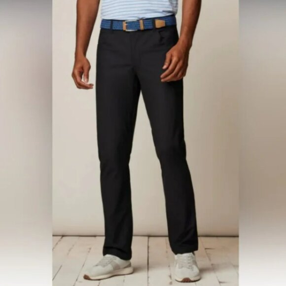Johnnie-O Cross Country PREP-FORMANCE Pant Size 34x27.5" In Jet Black - Picture 1 of 7